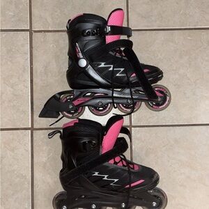 Black and Pink Inline Skates